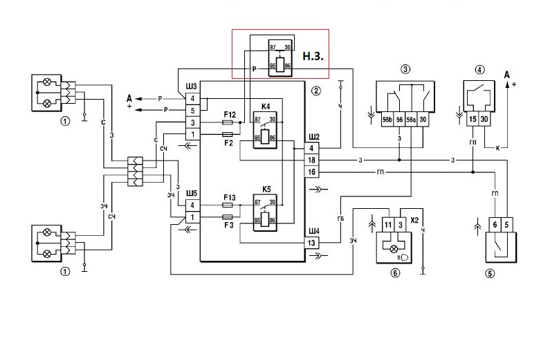 Схема автоматического включения ближнего света фар нива шевроле
